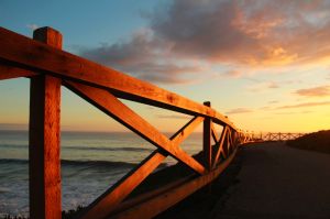 Westcliff fence around sunset