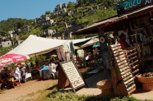 Tourist stalls below Kayaköy