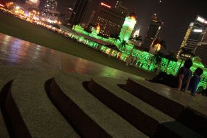 Merdeka Square, the traditional heart of KL, where Malaysian independence was declared in 1957. The Petronas Towers in the distance.