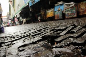 Art for sale on the street in Yangon, Myanmar