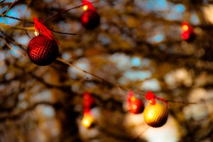 Christmas tree ornaments outside 02