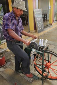 Peru, knife sharpener, San Bartolo