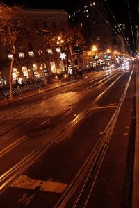 San Francisco, Market Street at night