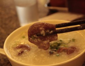pork heart conjee in Kowloon