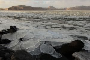 Iceland, ice on the beach, travel