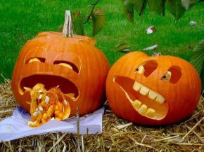 funny pumpkin carving ideas, sick pumpkins