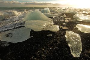 ice beach, Hofn, glacial lagoon, travel