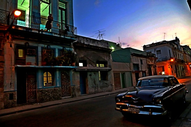 Havana evening car and balcony alt