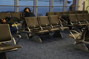 MIA airport sleeping