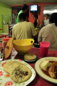 A typical pupuseria, this one in San Salvador