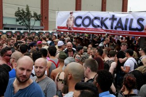 Folsom Street Fair cocktails and portopotties