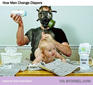 men change diapers