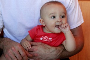 The niece is teething, politely sometimes.