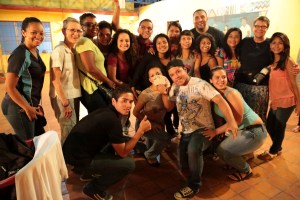 3 of 5 delegates, dancers, musicians, and a magician, in Barquisimeto