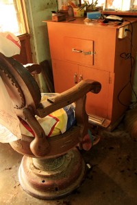 The ancient barber chair in Nyaung Shwe, Myanmar