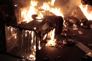 Oakland Protest War on Trash Cans