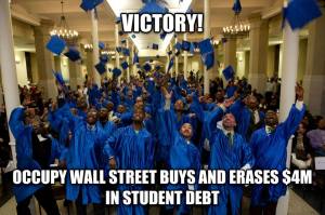 Occupy Wall Street erases student debt