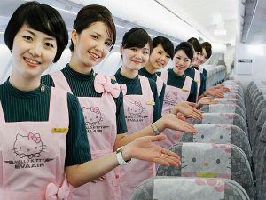 Hello Kitty flight attendants