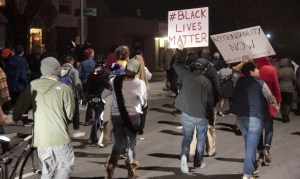 Orderly protest march, black lives matter