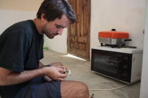 We painted, did crafts, and I got to play with some wiring.