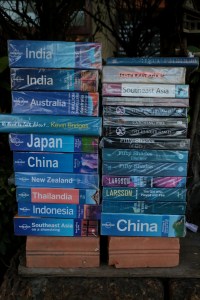 Reading list on a Phnom Penh street. Looks good to me.