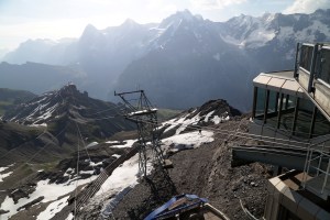The cable car lines from the Schilthorn down to Birg, and that's the least impressive of the rides.