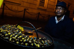 Chestnut vendors near the Spanish Steps