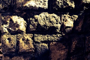 Italy Orvieto stone wall texture
