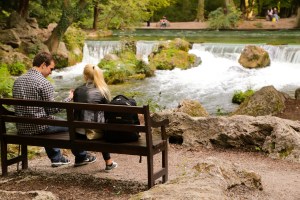Connection in English Gardens Munich summer