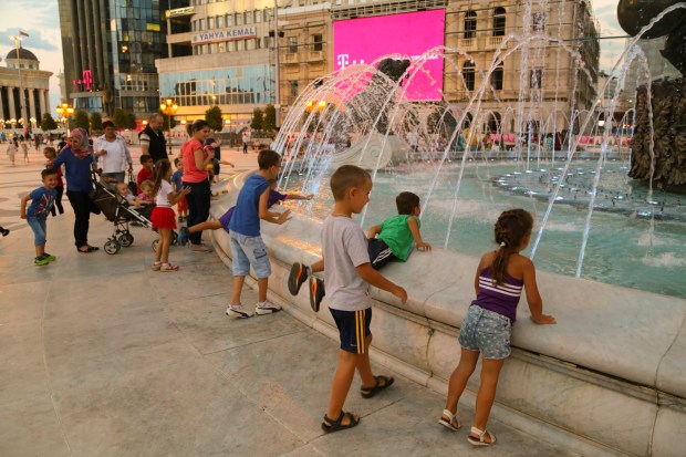 Skopje Macedonia Square fountain