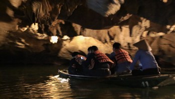 Inside the caves of Tam Coc