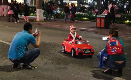 Vietnam Hanoi Christmas Eve big wheels