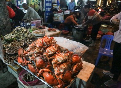 Vietnam Hanoi street food crabs lighter