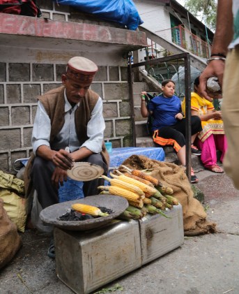 Dharamsala corn vendor