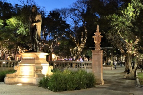Zacatecas park at night